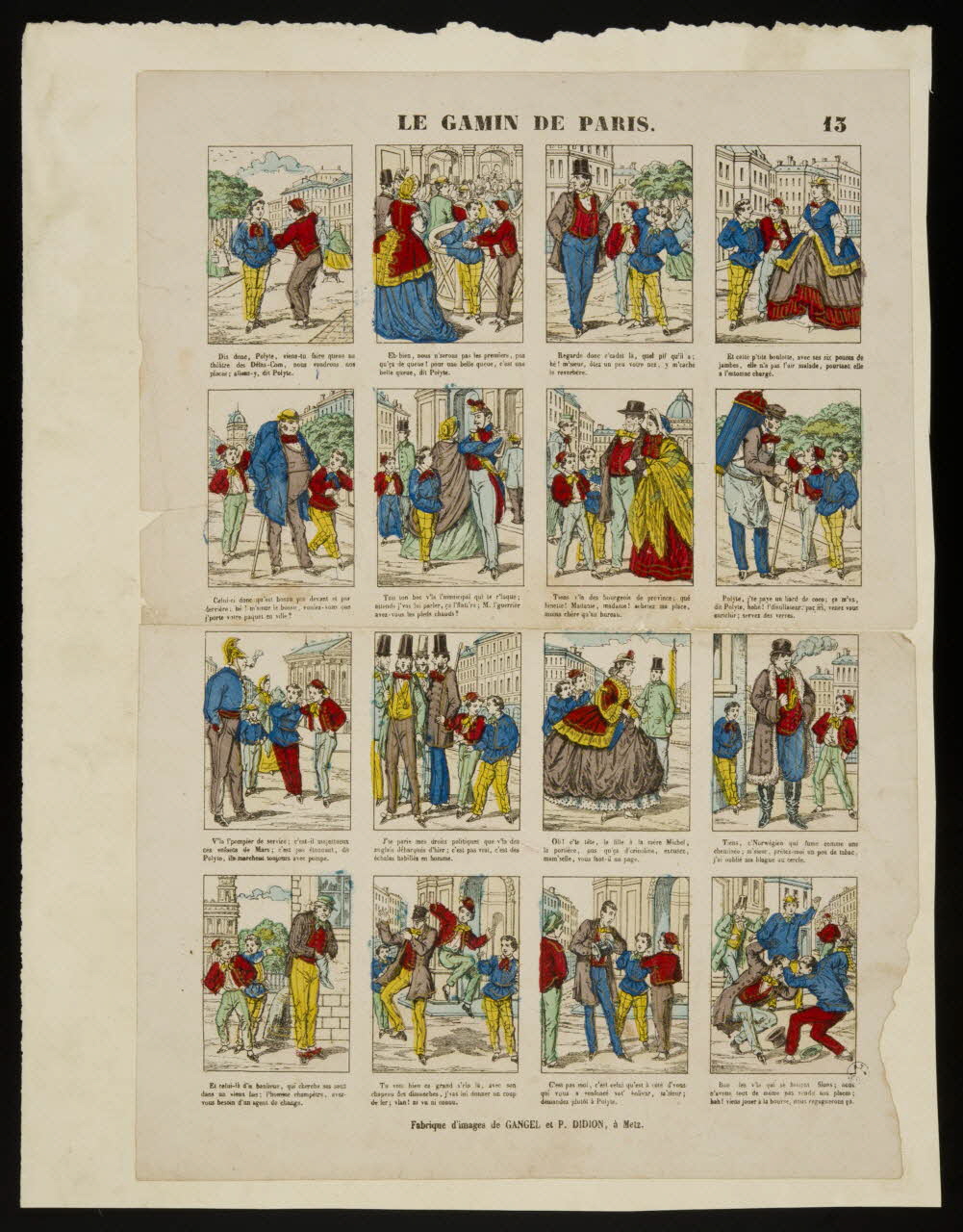 Gangel et Didion à compartiments : 4x4 LE GAMIN DE PARIS. Metz 1858-1868 1950.21.39 Photo