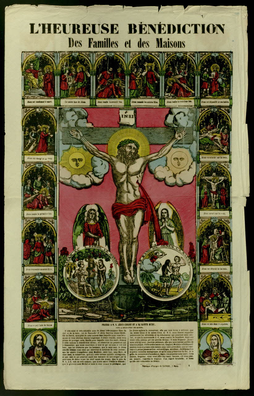 Charles Nicolas Gangel estampe L'HEUREUSE BENEDICTION  Des Familles et des Maisons Lorraine, France 1852-1858 1950.21.397 Photo