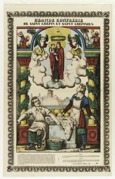 Charles Nicolas Gangel estampe GRANDE CONFRERIE  DE SAINT CREPIN ET SAINT CREPINIEN. Lorraine, France 1854 1950.21.398 Photo