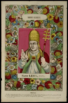 Pellerin estampe GALERIE RELIGIEUSE.  SAINT LEON, PAPE. Lorraine, France 1837 1950.21.419 Photo