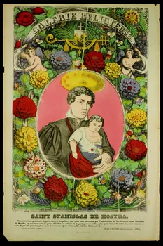 Pellerin estampe GALERIE RELIGIEUSE.  SAINT STANISLAS DE KOSTKA. Lorraine, France 1837 1950.21.420 Photo