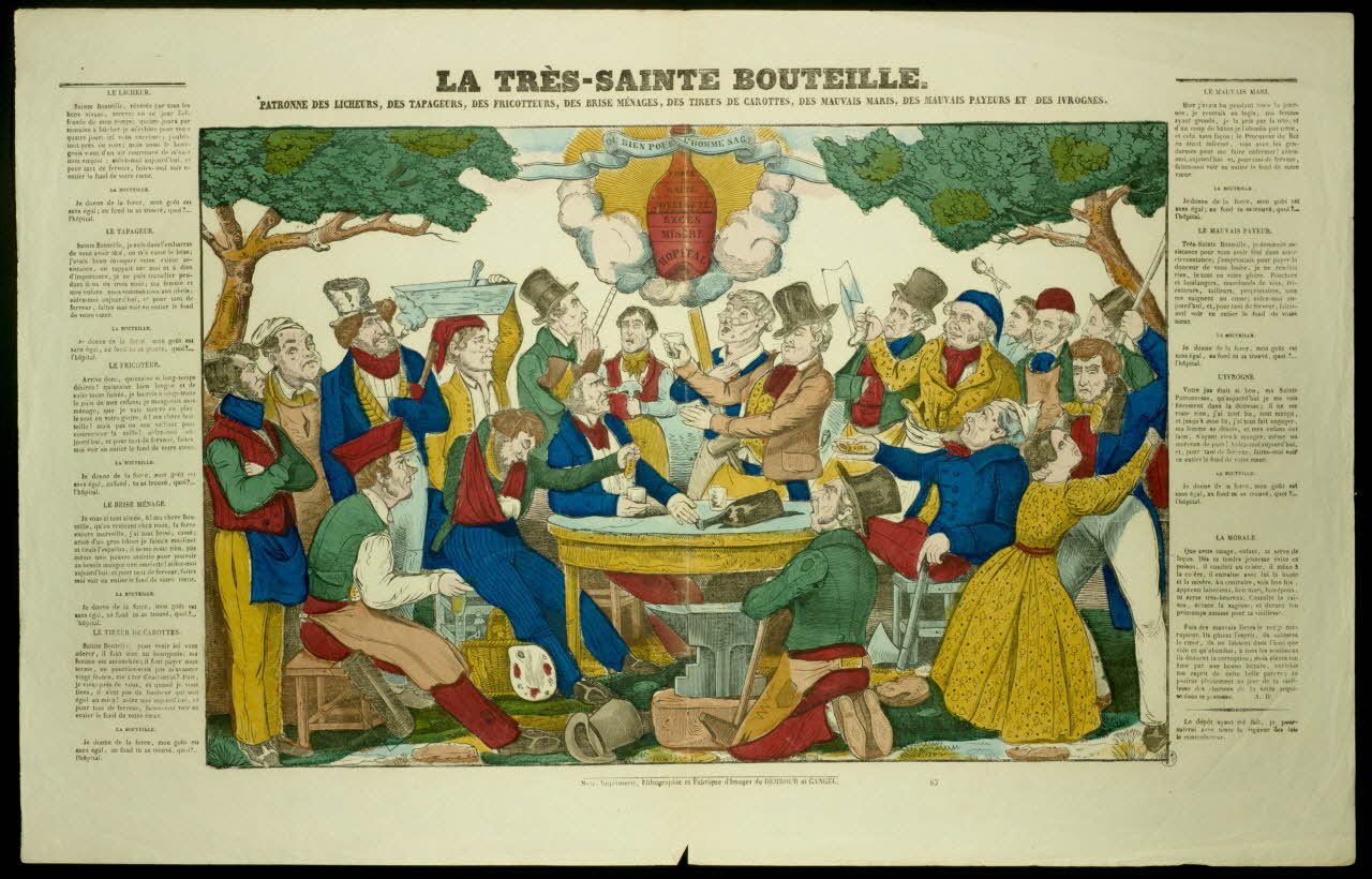 Dembour et Gangel estampe LA TRES SAINTE-BOUTEILLE. Lorraine, France 1840-1852 1950.21.437 Photo