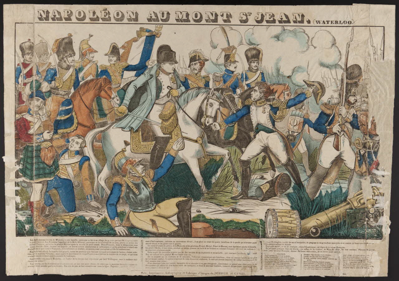 Dembour et Gangel estampe NAPOLEON AU MONT St JEAN. (WATERLOO.) Lorraine, France 1840-1852 1950.21.438 Photo