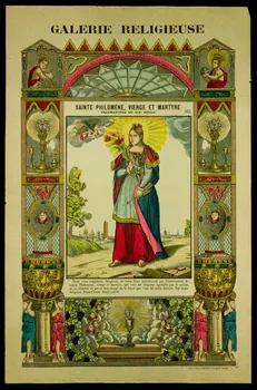 Pellerin estampe GALERIE RELIGIEUSE  SAINTE PHILOMENE, VIERGE ET MARTYRE Lorraine, France 1883-1893 1950.21.453 Photo