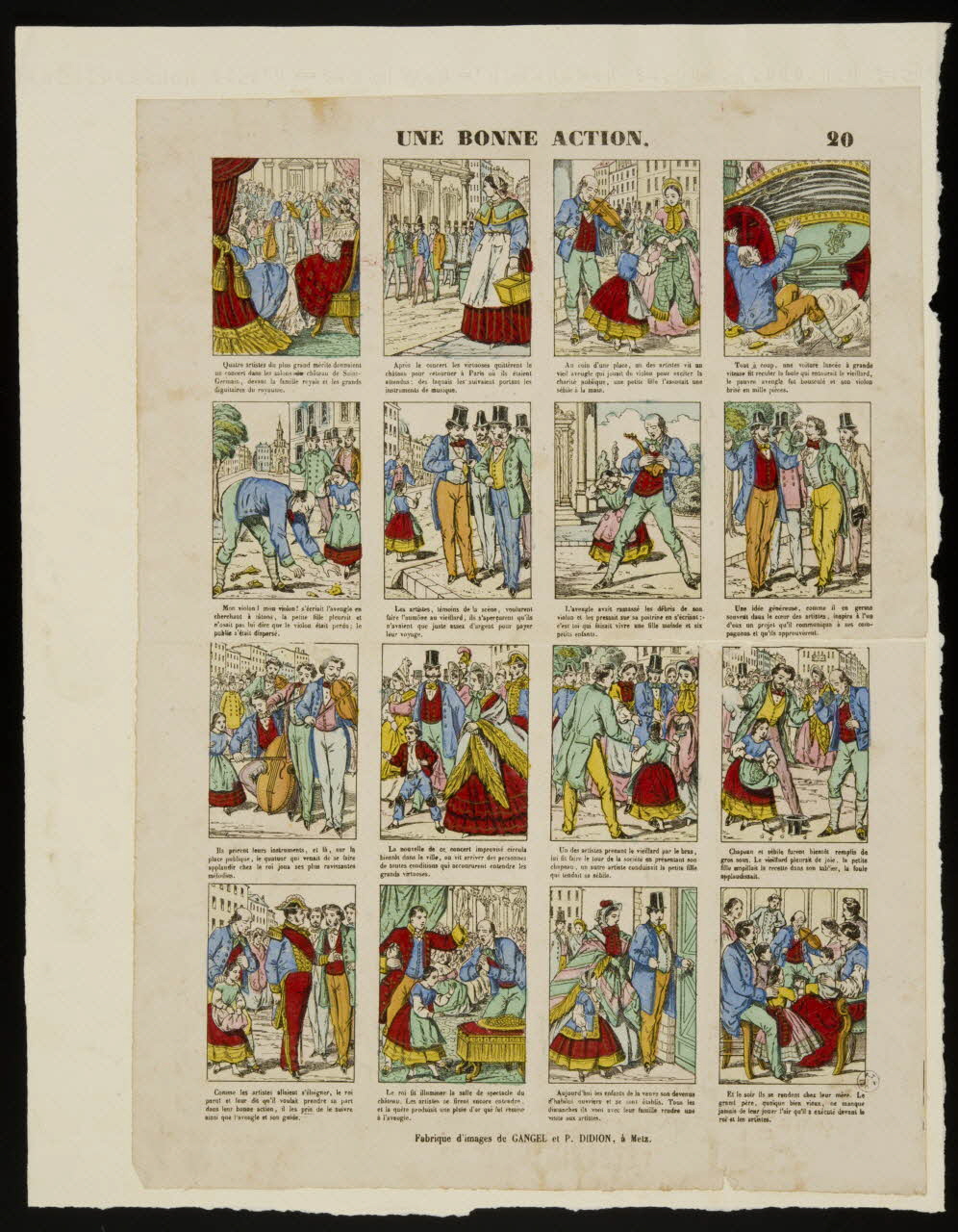 Gangel et Didion à compartiments : 4x4 UNE BONNE ACTION. Metz 1858-1868 1950.21.47 Photo