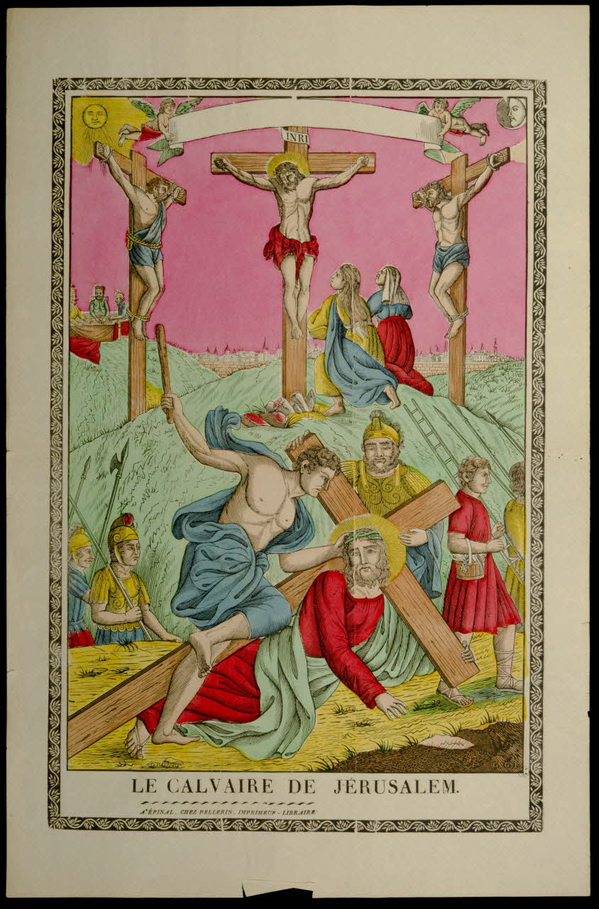 François Georgin ; Pellerin estampe LE CALVAIRE DE JERUSALEM. Lorraine, France 1837 1950.21.474 Photo