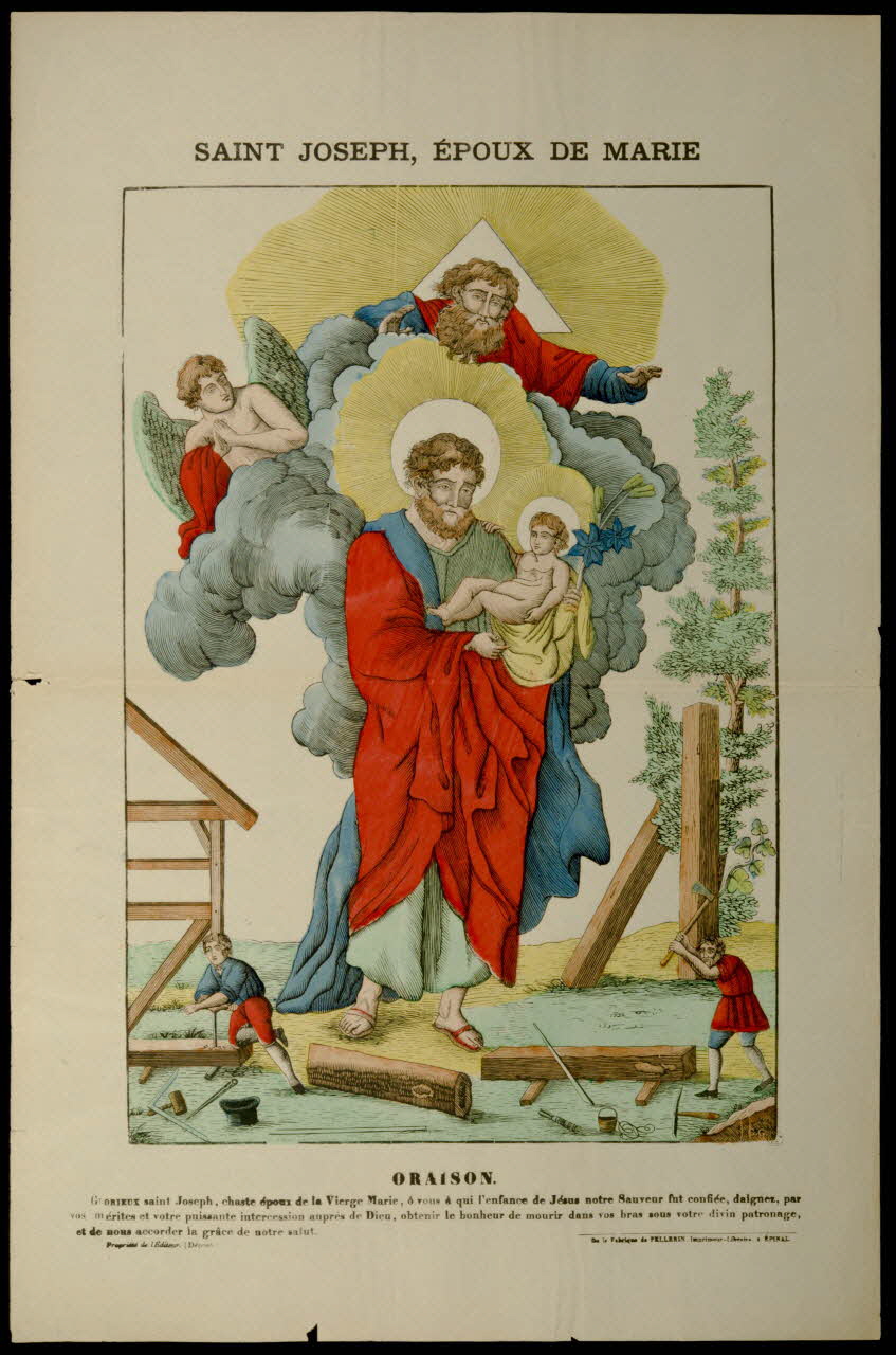 François Georgin ; Pellerin estampe SAINT JOSEPH, EPOUX DE MARIE Lorraine, France 1837 1950.21.476 Photo