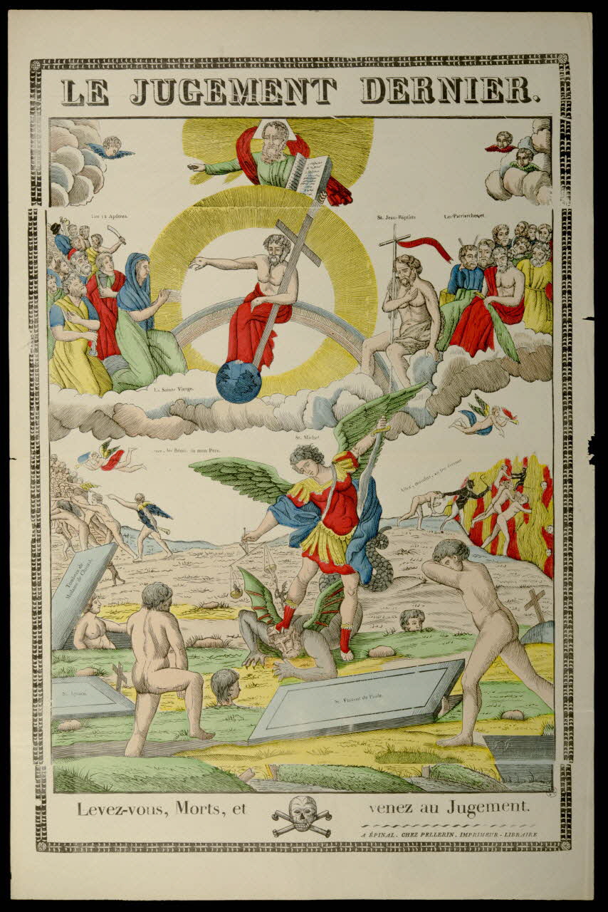 François Georgin ; Pellerin estampe LE JUGEMENT DERNIER. Lorraine, France 1837 1950.21.478 Photo