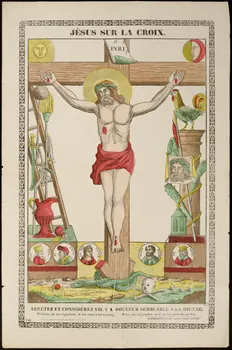 estampe JESUS SUR LA CROIX. 1950.21.480  Photo
