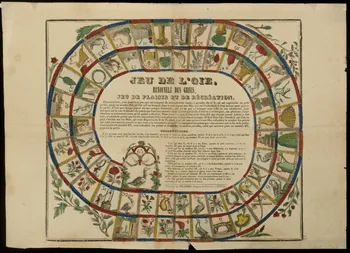 estampe JEU DE L'OIE,  JEU DE PLAISIR ET DE RECREATION. 1950.21.487 Photo