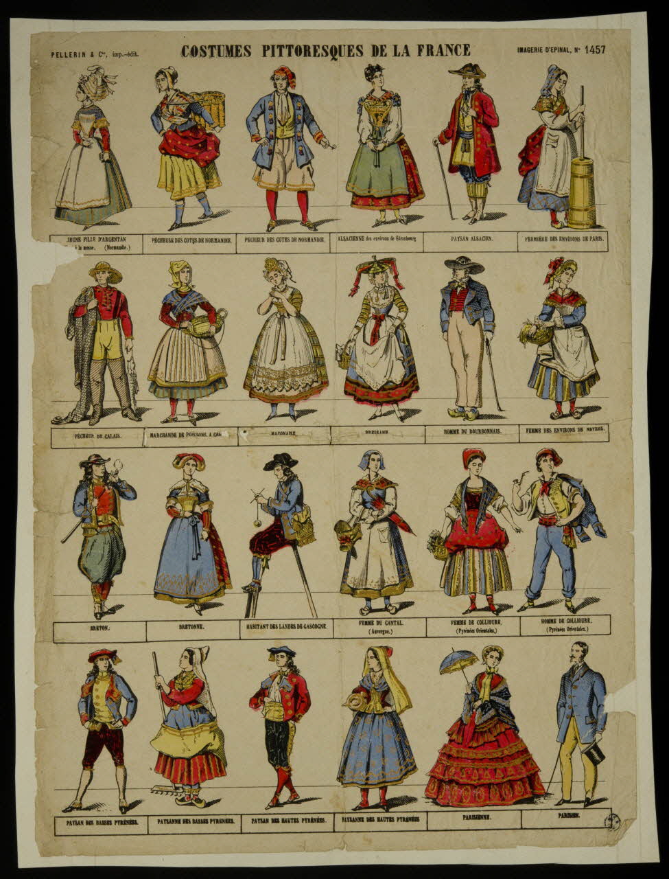 Pellerin estampe (à registres : 4) COSTUMES PITTORESQUES DE LA FRANCE Lorraine, France 1890 1950.21.509 Photo