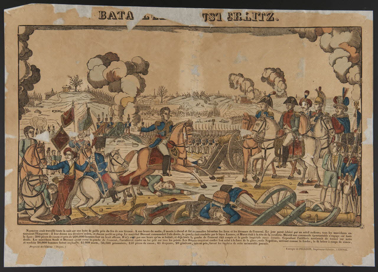 François Georgin ; Pellerin estampe BATAILLE D'AUSTERLITZ. Lorraine, France 1837 1950.21.548 Photo