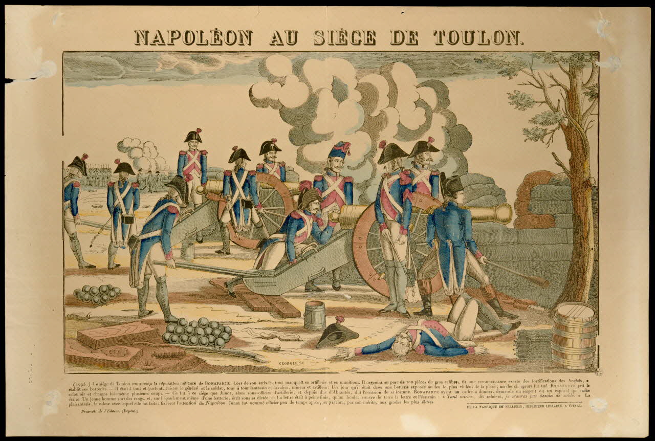 François Georgin ; Pellerin estampe NAPOLEON AU SIEGE DE TOULON. Lorraine, France 1837 1950.21.572 Photo