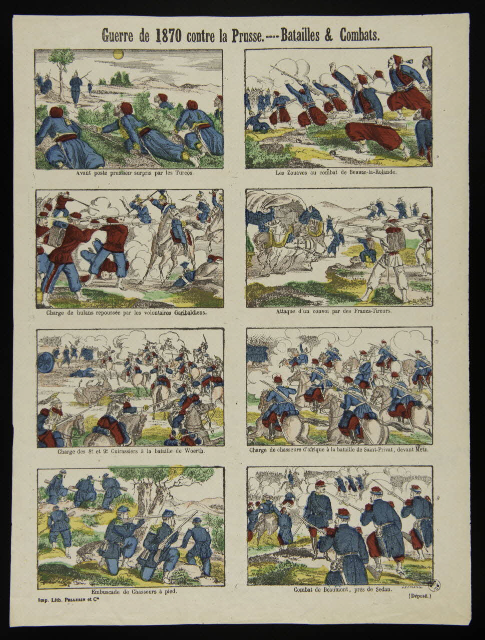 Pellerin ; J. Lefman estampe Guerre de 1870 contre la Prusse. - Batailles et Combats. Lorraine, France 1870 1950.21.583 Photo