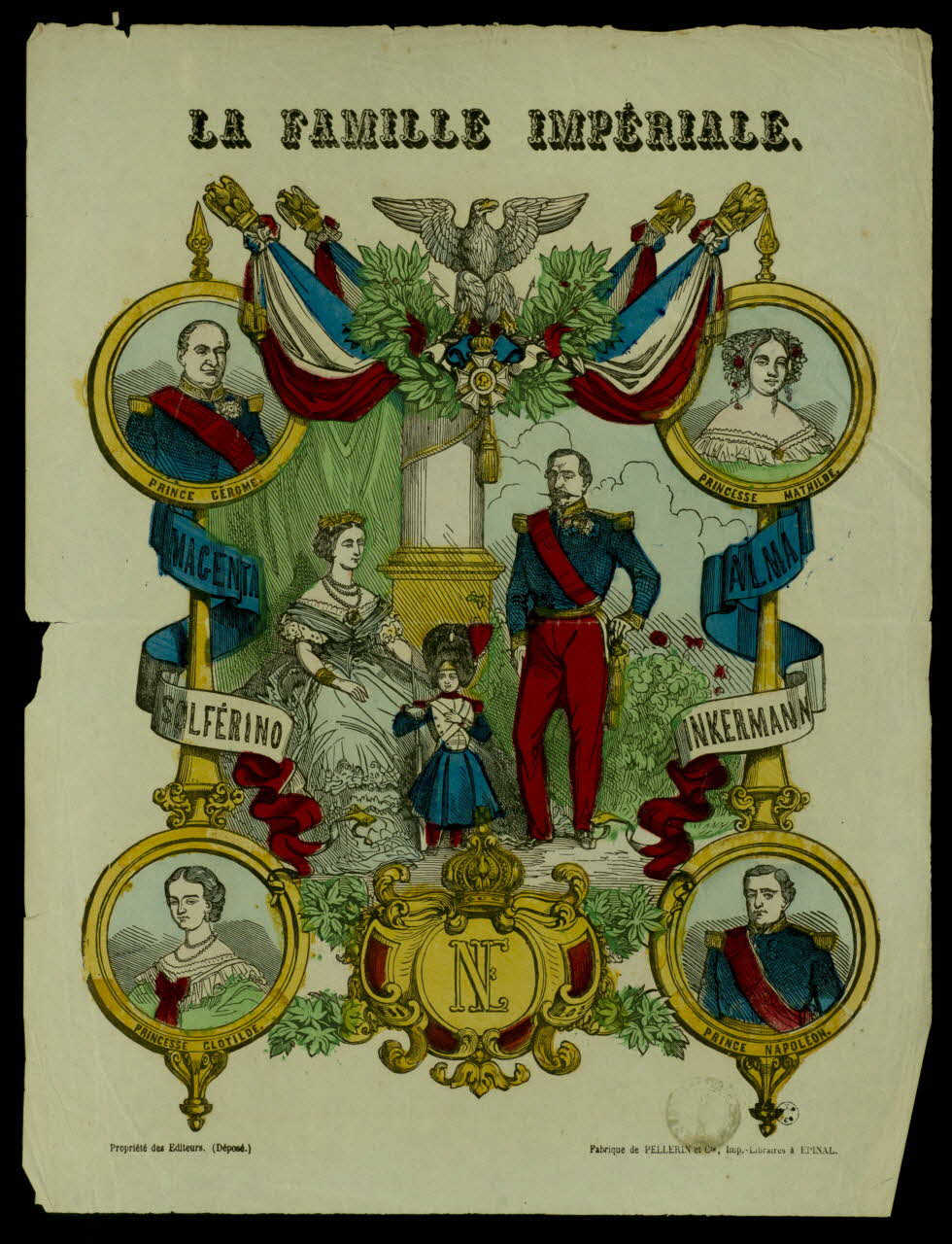 Pellerin estampe LA FAMILLE IMPERIALE. Lorraine, France 1860-1870 1950.21.591 Photo