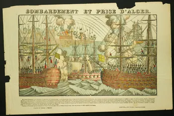 Pellerin estampe BOMBARDEMENT ET PRISE D'ALGER. Lorraine, France 1837 1950.21.594 Photo