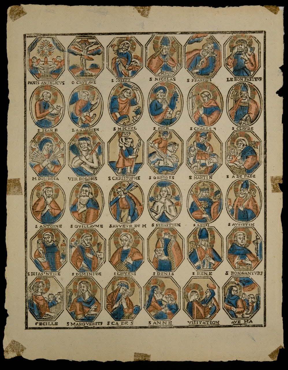 estampe Planche de saints 1950.21.644 Photo