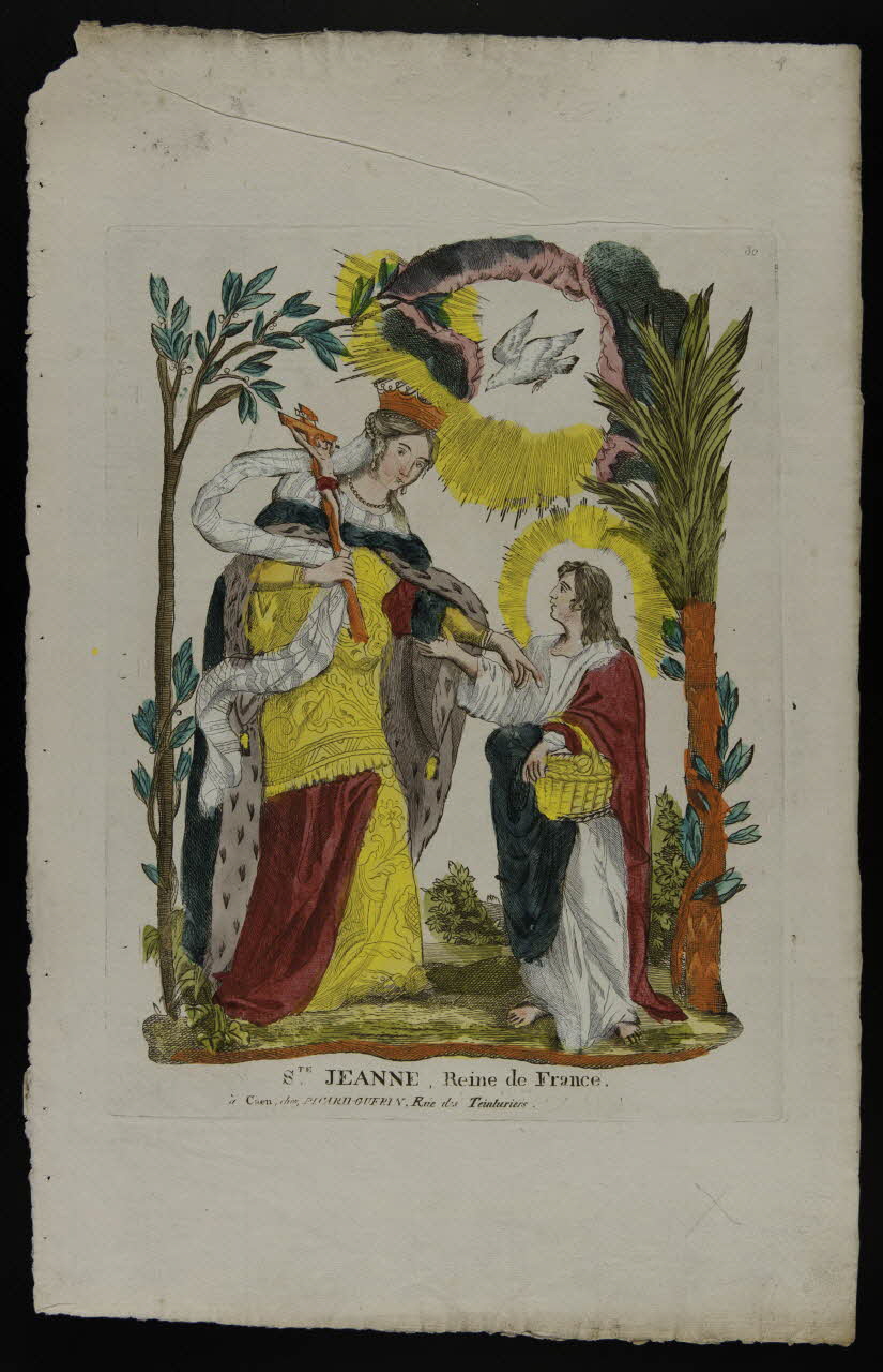 imagerie ancienne STE JEANNE, Reine de France. Normandie, France 1809-1837 1950.21.651 Photo