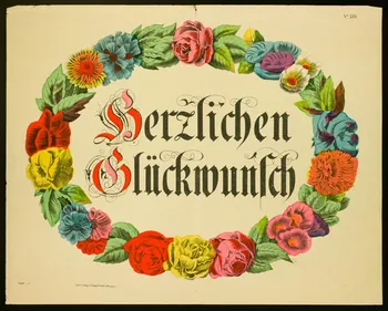 estampe Berzlichen  Sluckwunfch Alsace, France 1880-1888 1950.21.70 Photo