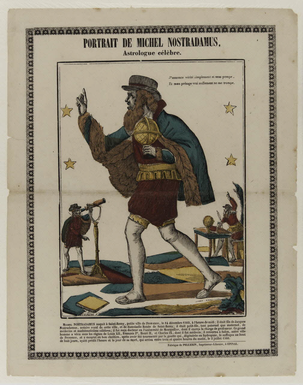 estampe PORTRAIT DE MICHEL NOSTRADAMUS. 1950.21.705 Photo