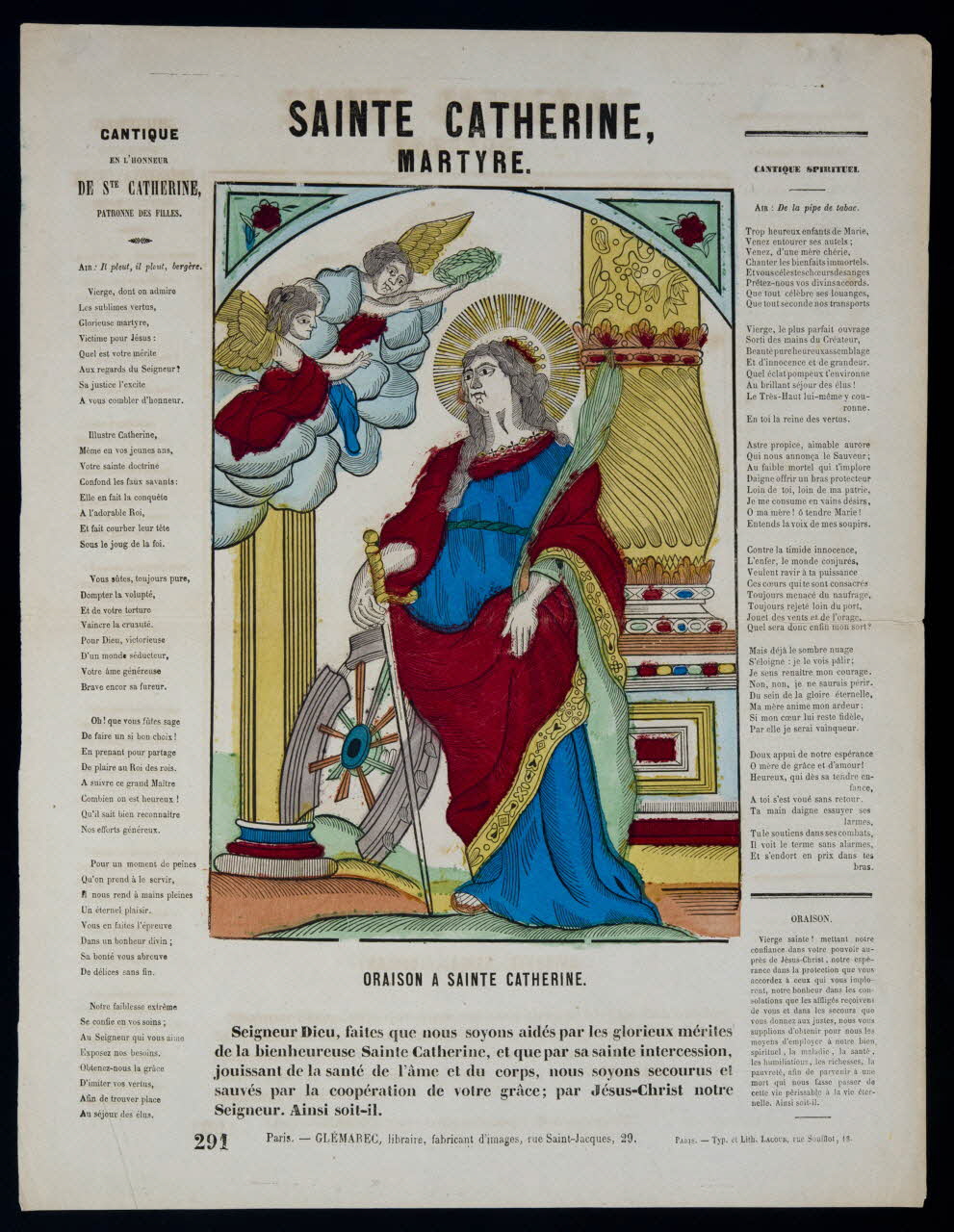 imagerie ancienne SAINTE CATHERINE,  MARTYRE. 1950.21.709 Photo