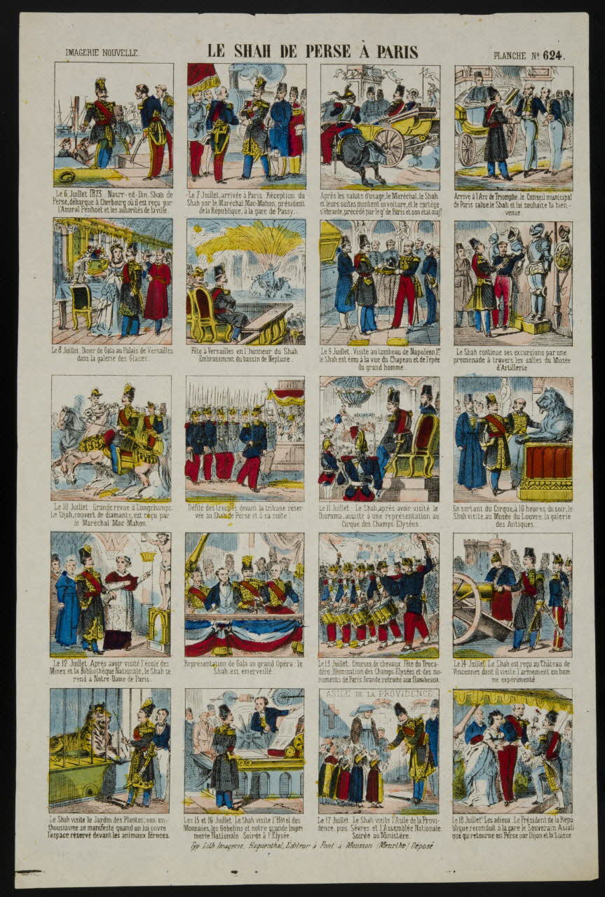 Elie Haguenthal suite de scènes (4x5) LE SHAH DE PERSE A PARIS Lorraine, France 1868-1878 1950.21.715 Photo