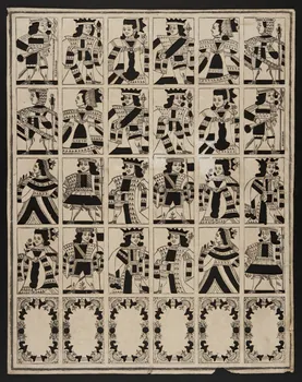 Charles Madigne imagerie ancienne Planche de jeu de cartes Franche-Comté, France 1772-1782 1950.21.725  Photo