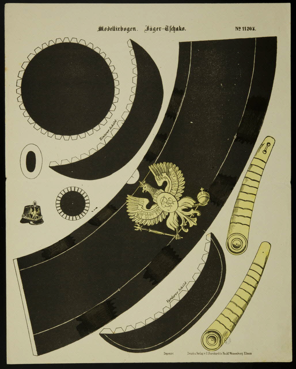 découpage Modellirbogen. Alsace, France 1880-1888 1950.21.78 Photo