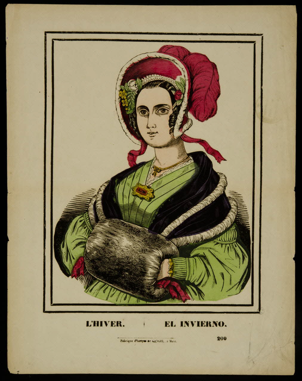 Charles Nicolas Gangel estampe L'HIVER. Metz 1852-1858 1950.21.94 Photo