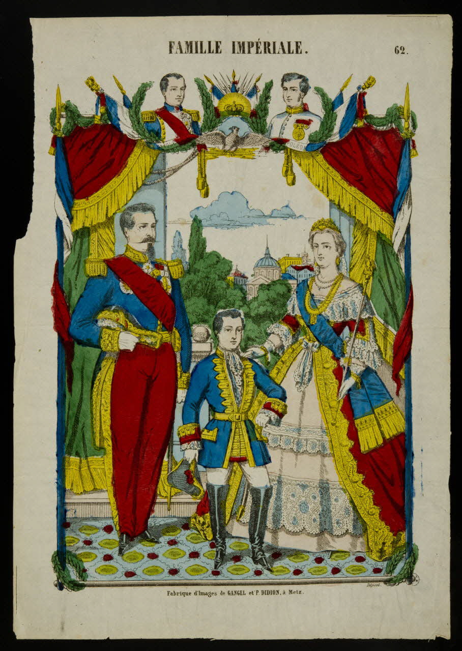Gangel et Didion estampe FAMILLE IMPERIALE. France 1858-1868 1950.21.95 Photo