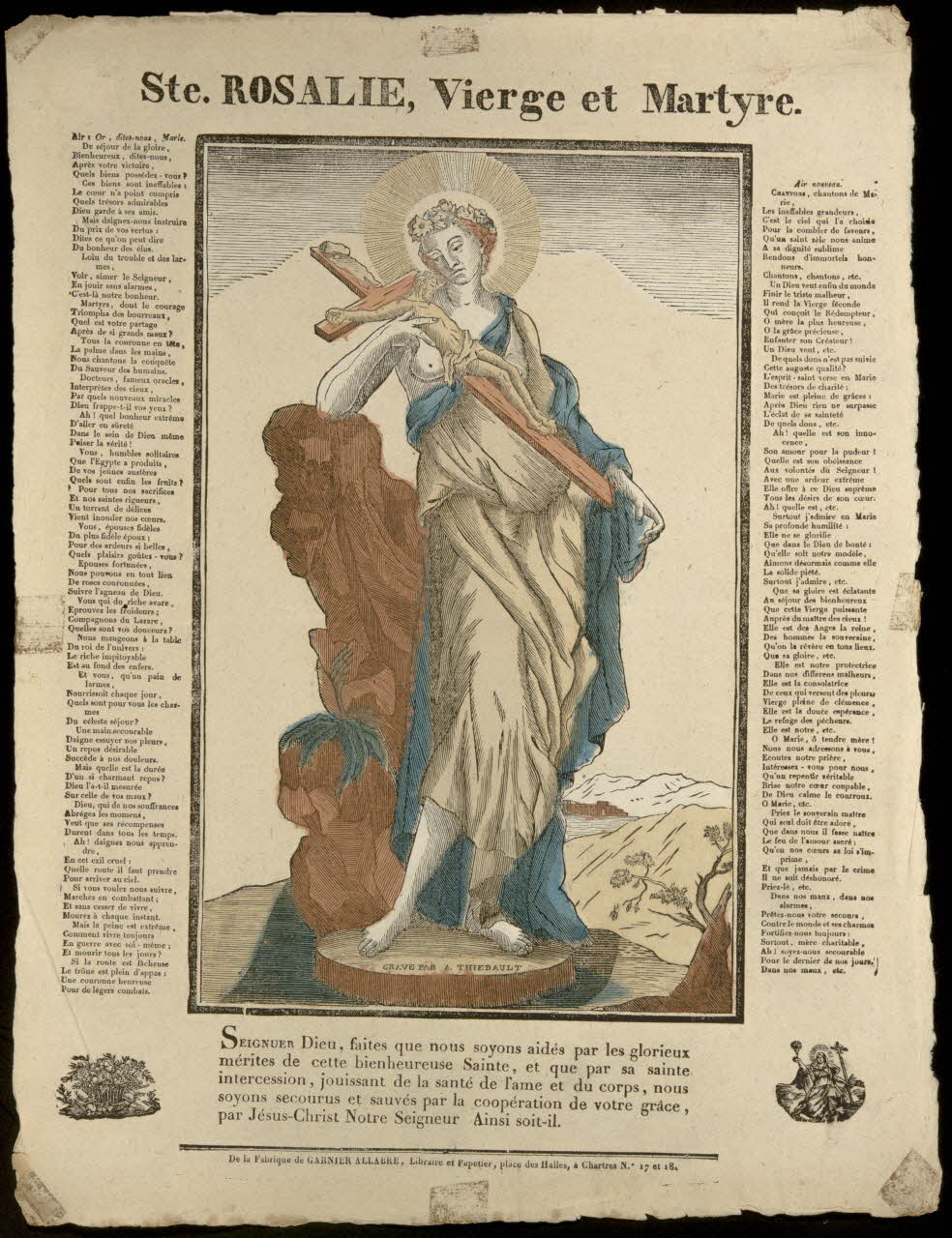 estampe Ste. ROSALIE, Vierge et Martyre. 1950.22.2 Photo