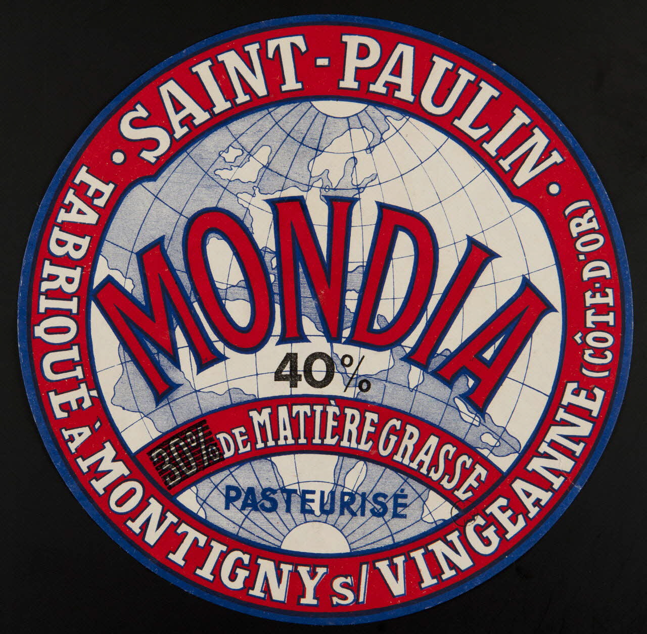 estampe MONDIA  SAINT-PAULIN  fabrique a montigny S VINGEANNE (CÔTE D'OR) 1950.36.16 Photo