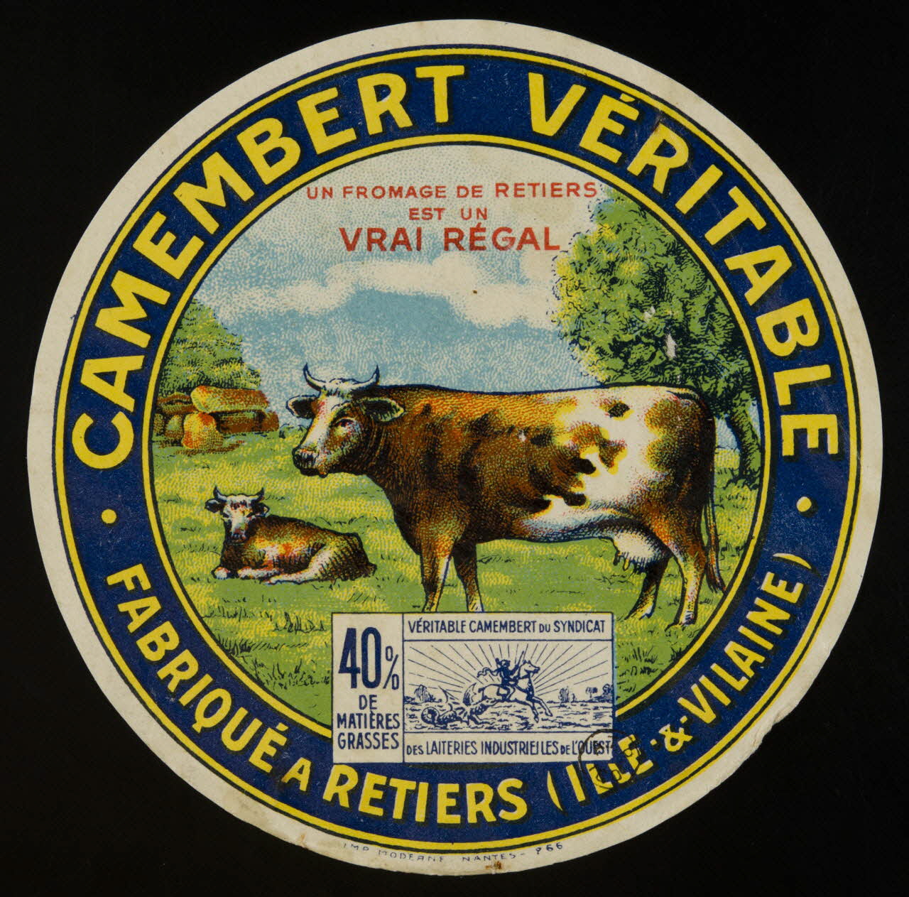 estampe CAMEMBERT VERITABLE 1950.36.2 Photo
