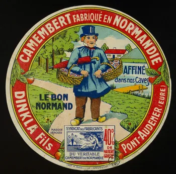 estampe CAMEMBERT FABRIQUE EN NORMANDIE 1950.36.3 Photo