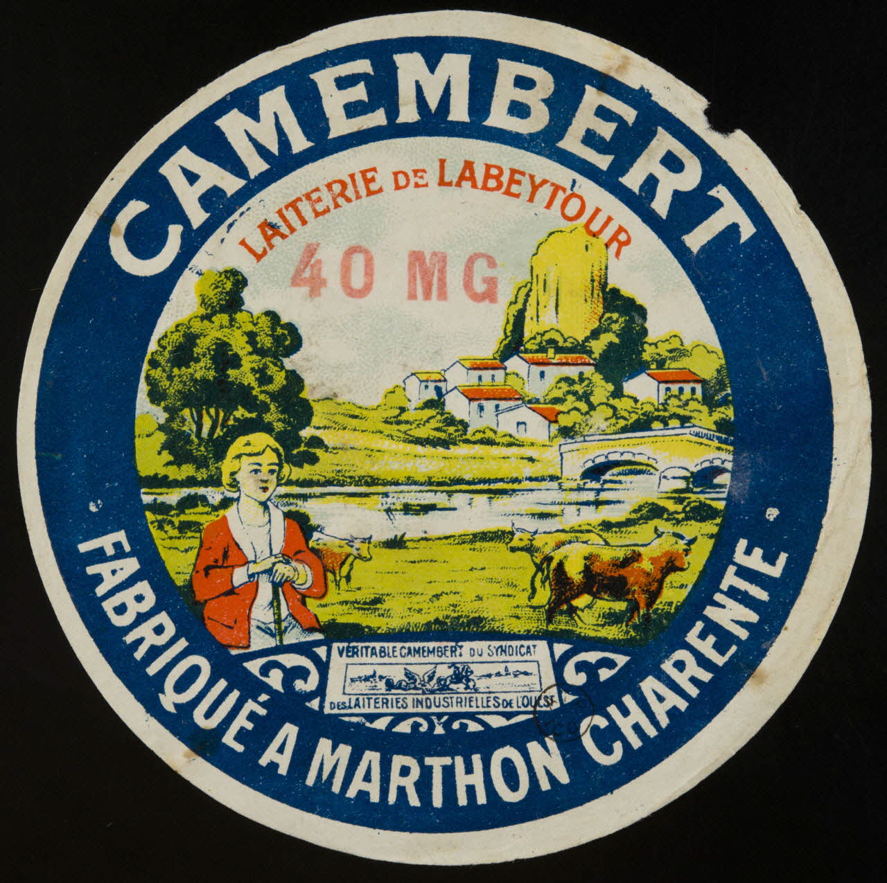 estampe CAMEMBERT  LAITERIE DE LABEYTOUR 1950.36.7 Photo