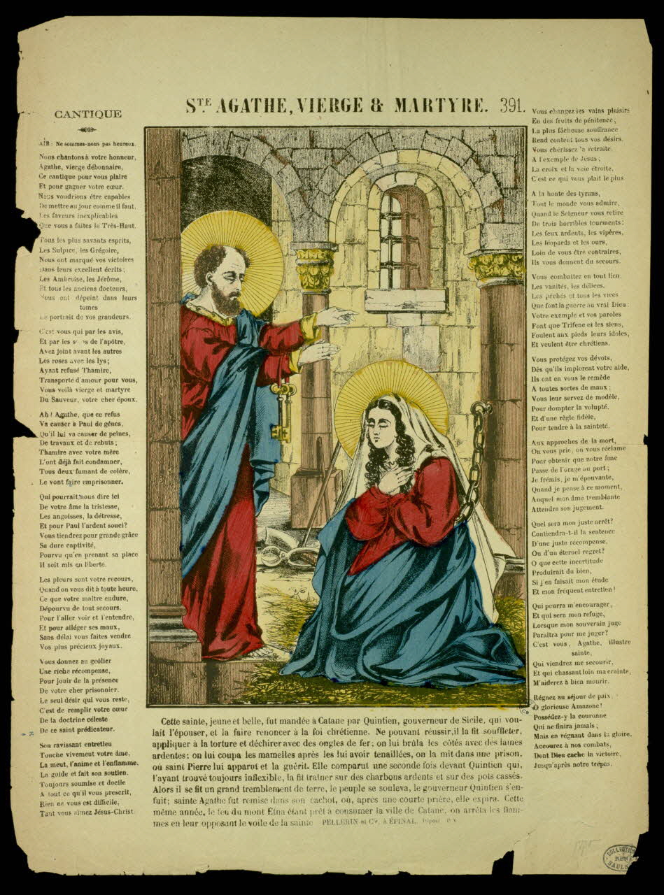 estampe STE AGATHE, VIERGE & MARTYRE. 1950.39.10 Photo