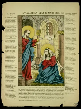 estampe STE AGATHE, VIERGE & MARTYRE. 1950.39.10 Photo