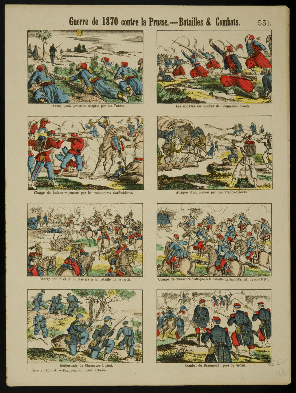 Pellerin à compartiments (2x4) Guerre de 1870 contre la Prusse. - Batailles & Combats. Lorraine, France 1870 1950.39.1005 Photo