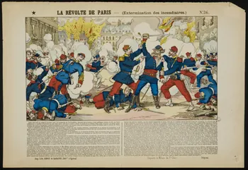 estampe LA REVOLTE DE PARIS - (Extermination des incendiaires.) 1950.39.1018 Photo