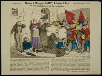 estampe Massacre de Monseigneur DARBOY, Archevêque de Paris  et des Prisonniers de la Roquette. 1950.39.1041 Photo