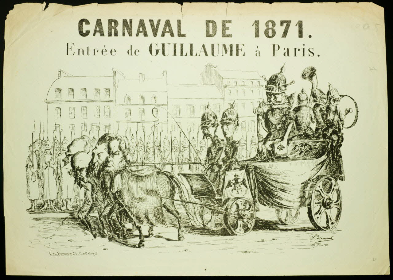 estampe CARNAVAL DE 1871.  Entrée de GUILLAUME à Paris. 1950.39.1069 Photo