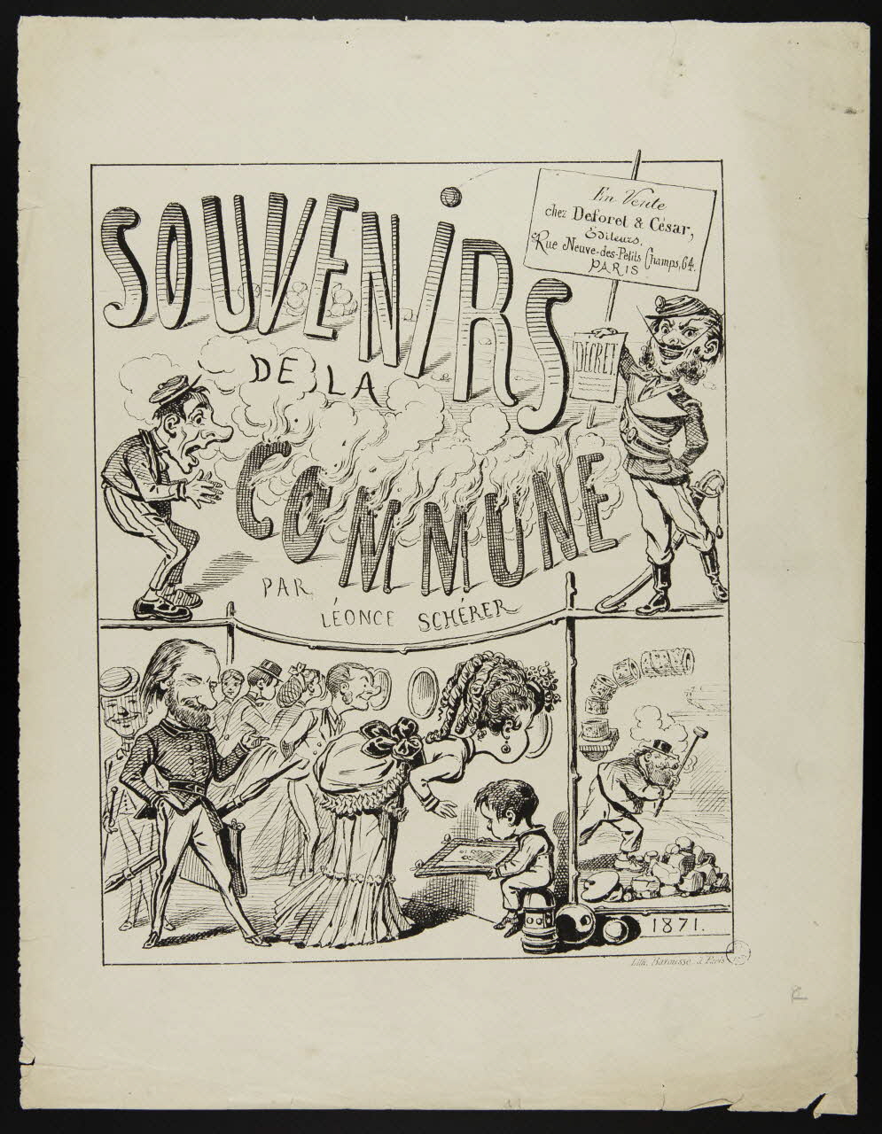 estampe SOUVENIRS  DE LA  COMMUNE 1950.39.1080 Photo