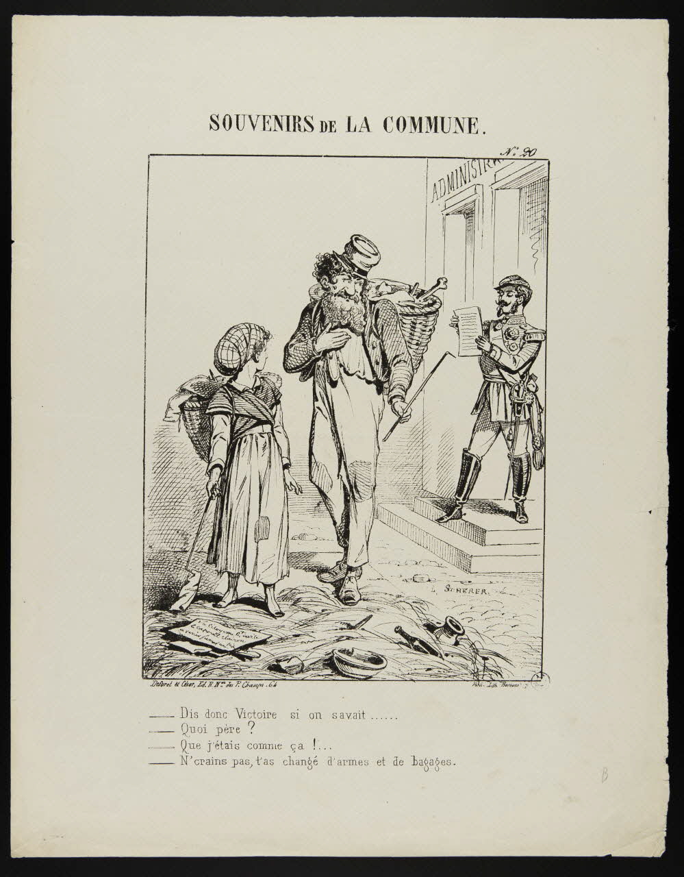 estampe SOUVENIRS DE LA COMMUNE. 1950.39.1083 Photo
