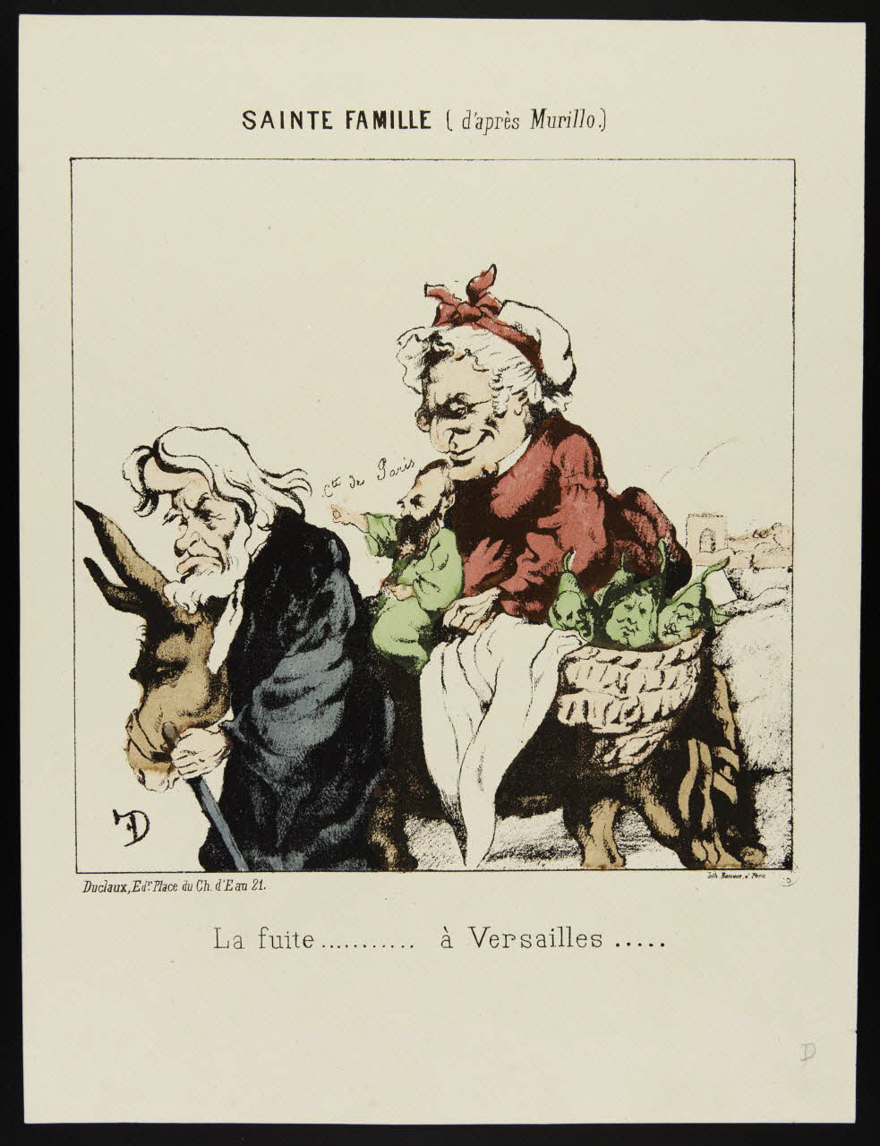 estampe SAINTE FAMILLE (d'après Murillo.)  La fuite........... à Versailles..... 1950.39.1087 Photo