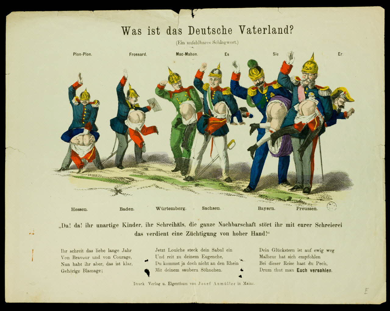 Aumüller, Josef von estampe Was ist das Deutsche Vaterland ? Allemagne 1871-1872 1950.39.1101 Photo