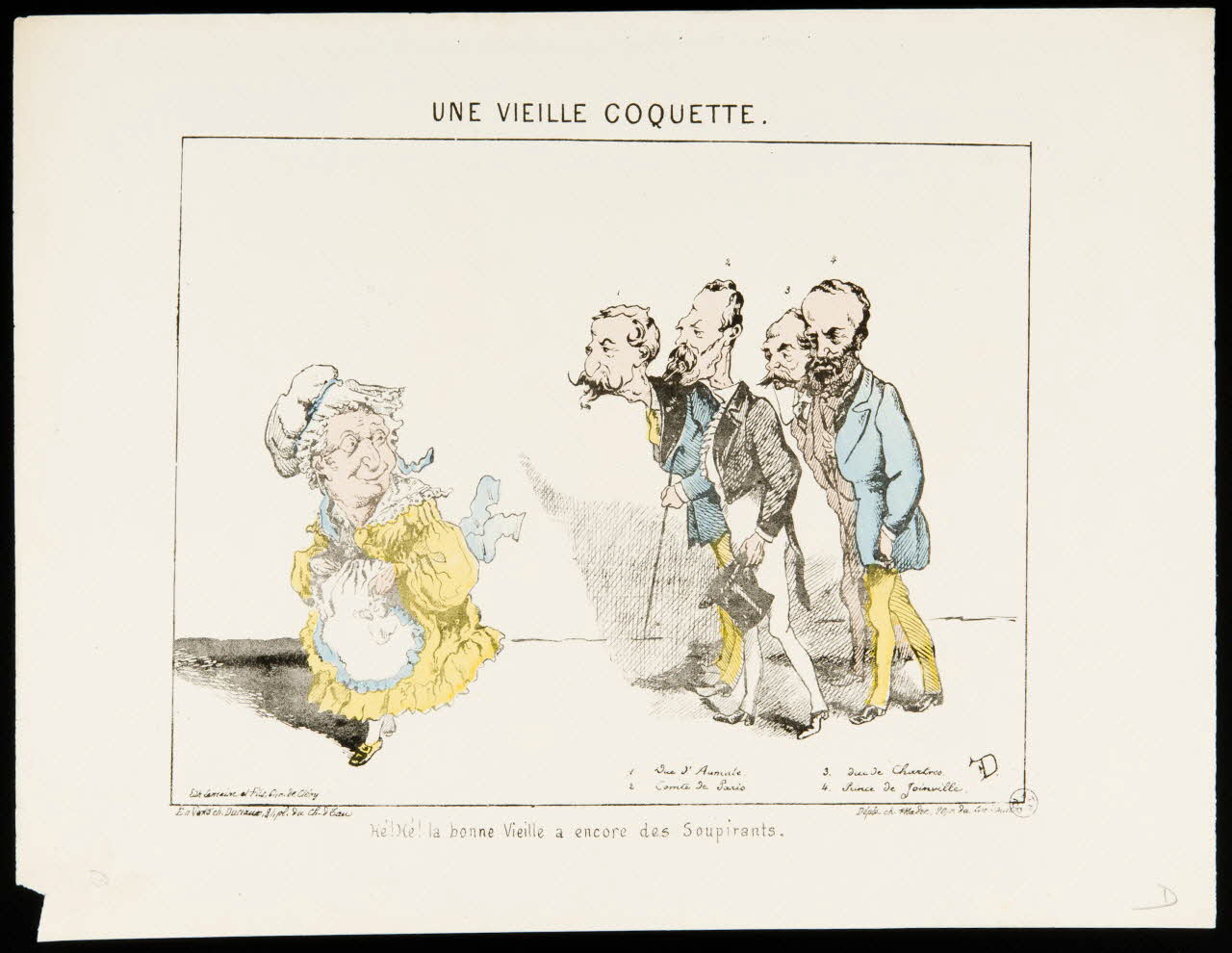 estampe UNE VIEILLE COQUETTE. 1950.39.1108 Photo