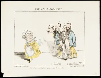 estampe UNE VIEILLE COQUETTE. 1950.39.1108 Photo
