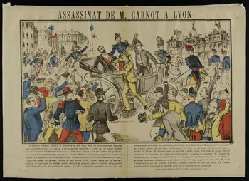 estampe ASSASSINAT DE M. CARNOT A LYON 1950.39.1139 Photo