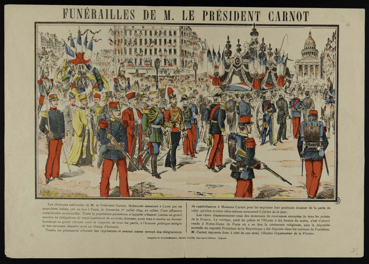 estampe FUNERAILLES DE M. LE PRESIDENT CARNOT 1950.39.1143 Photo