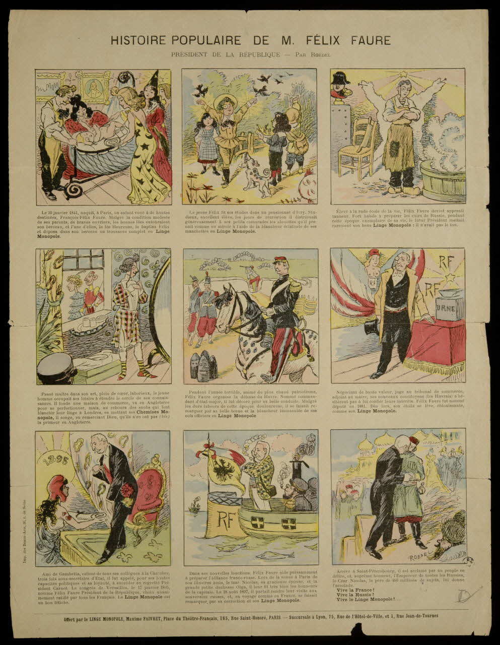 estampe HISTOIRE POPULAIRE DE M. FELIX FAURE 1950.39.1146 Photo